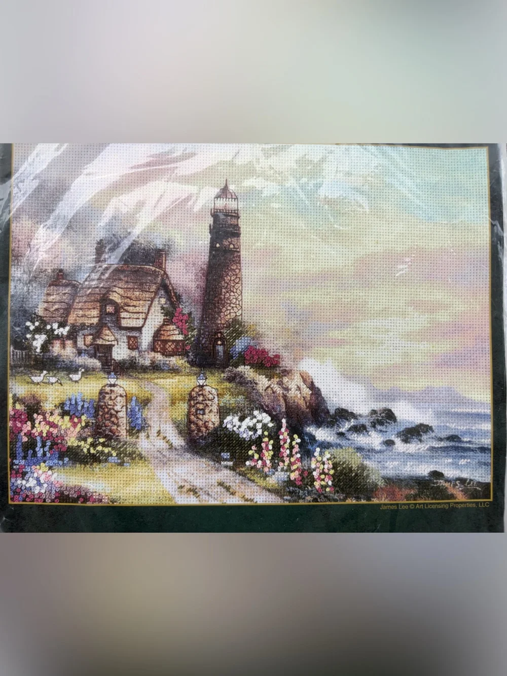 VTG Cross Stitch Kit “ Evening Light Picture” Cottagecore